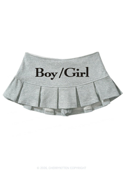 Boy Or Girl Pride Y2K Mini Pleated Skirts Cherrykitten