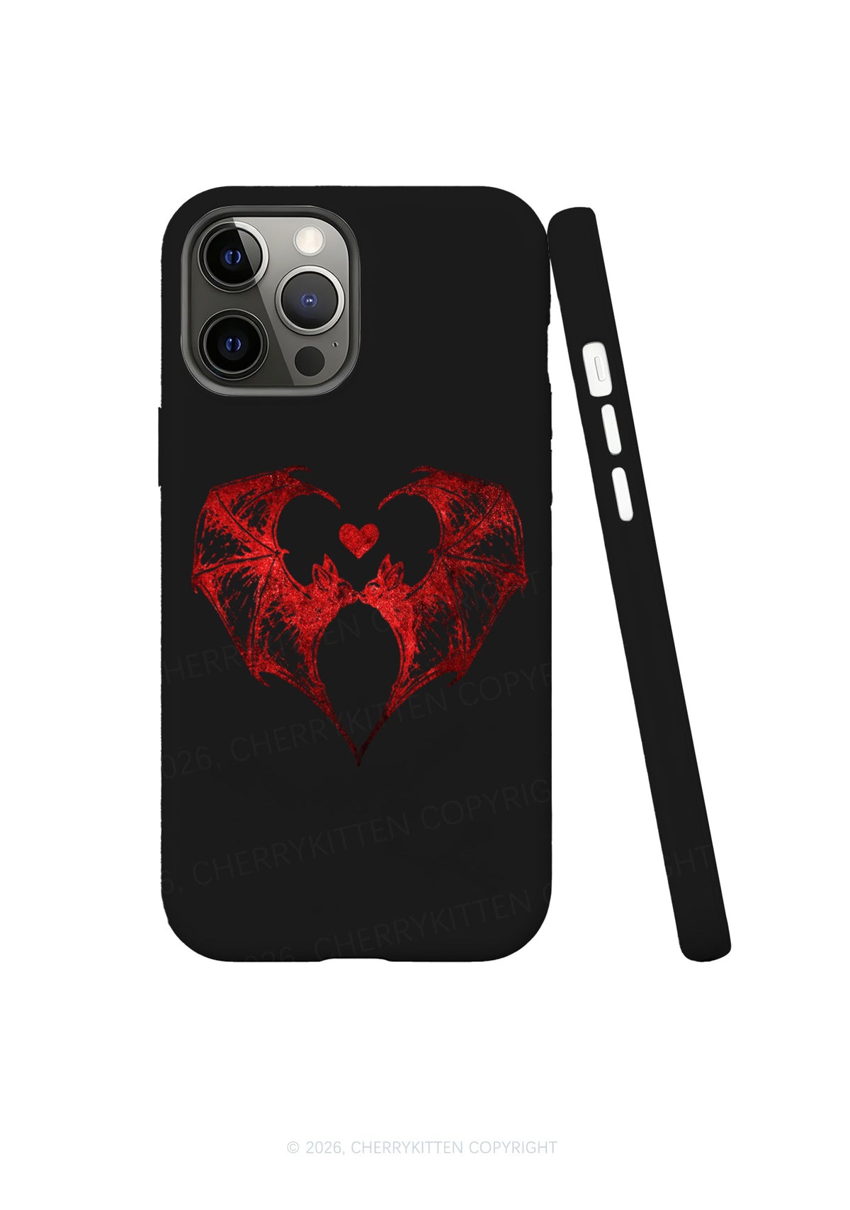 Halloween Bat Heart Y2K Phone Case Cherrykitten