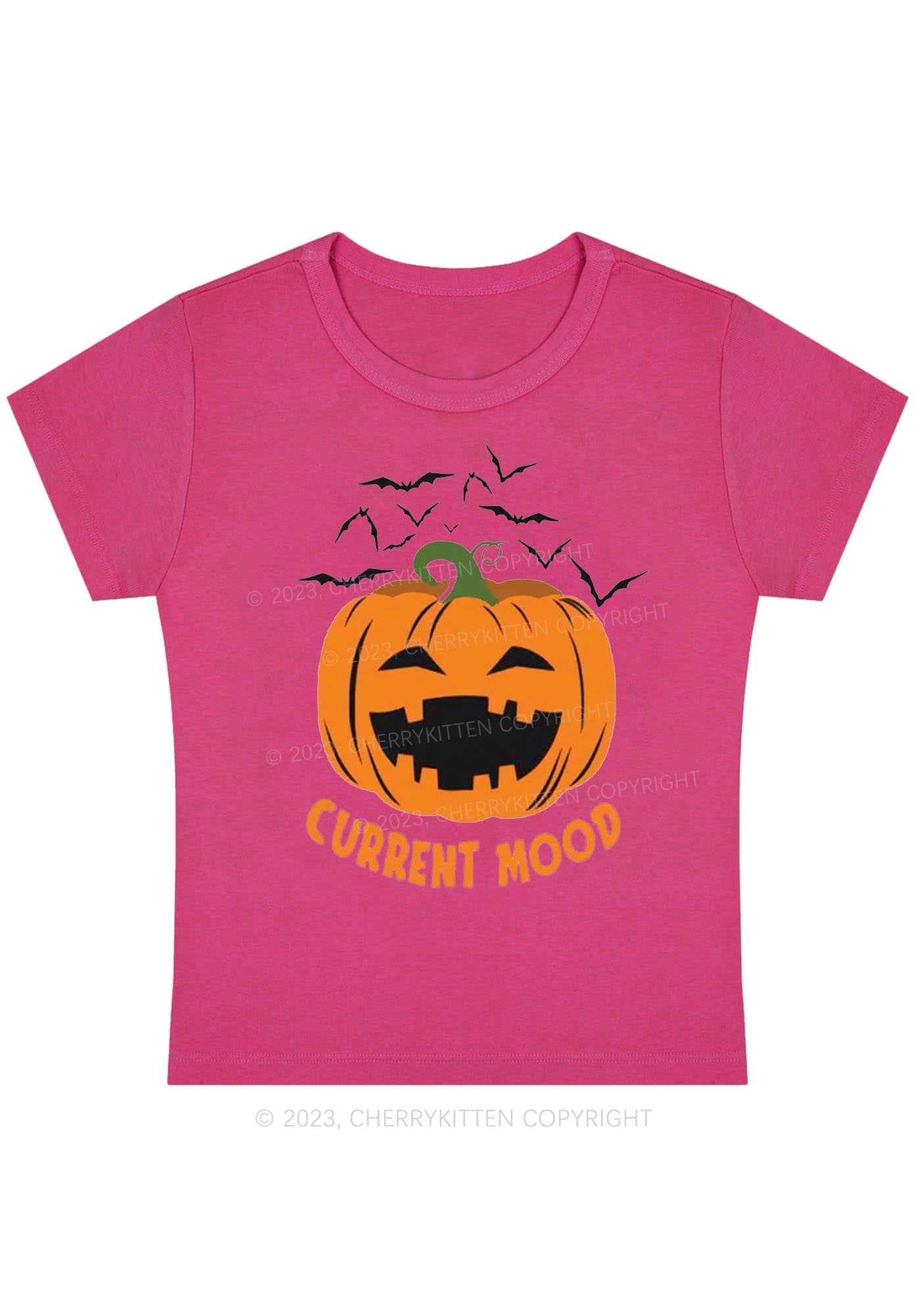 Pumpkin Current Mood Halloween Baby Tee Cherrykitten