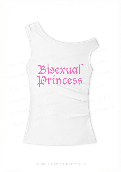 Bisexual Princess Y2K Off Shoulder Tank Top Cherrykitten