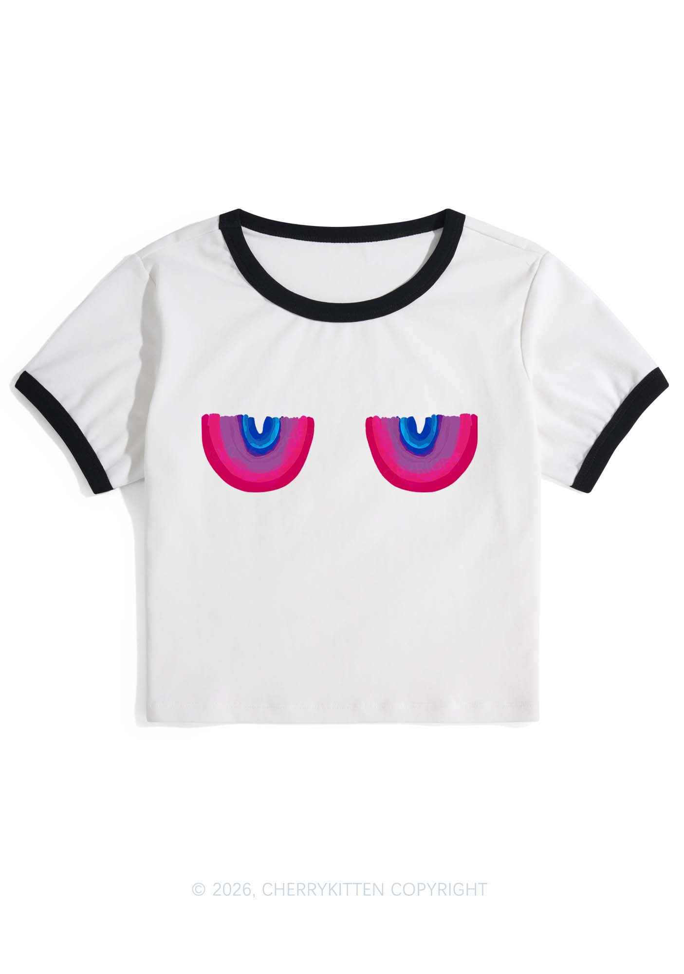 Bisexual Bxxb Pride Y2K Ringer Tee Cherrykitten
