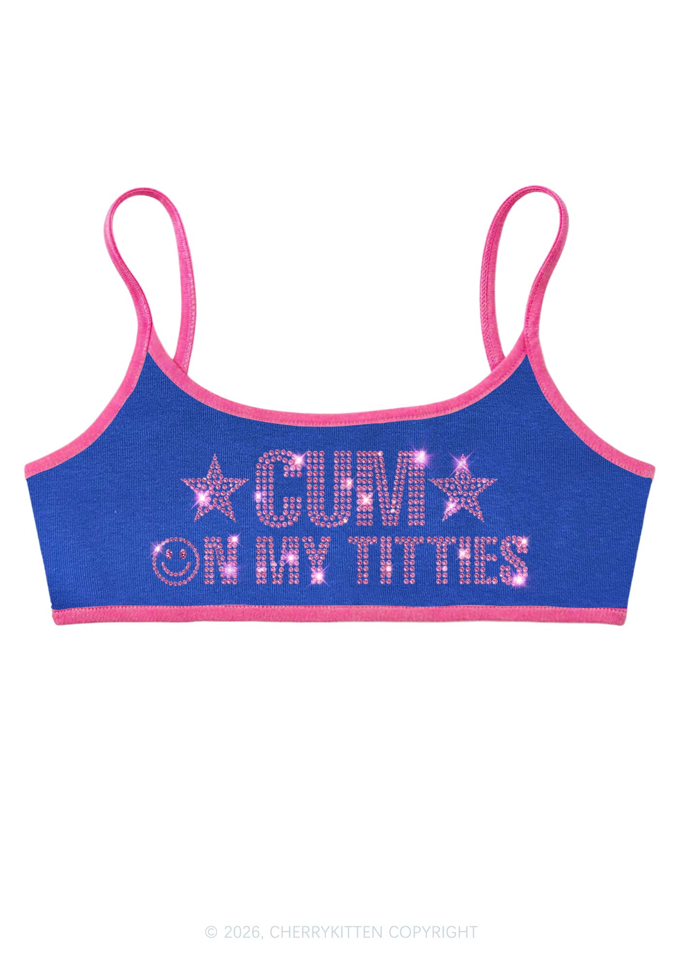 Rhinestone Cxm On My Txtties Y2K Super Crop Cami Cherrykitten