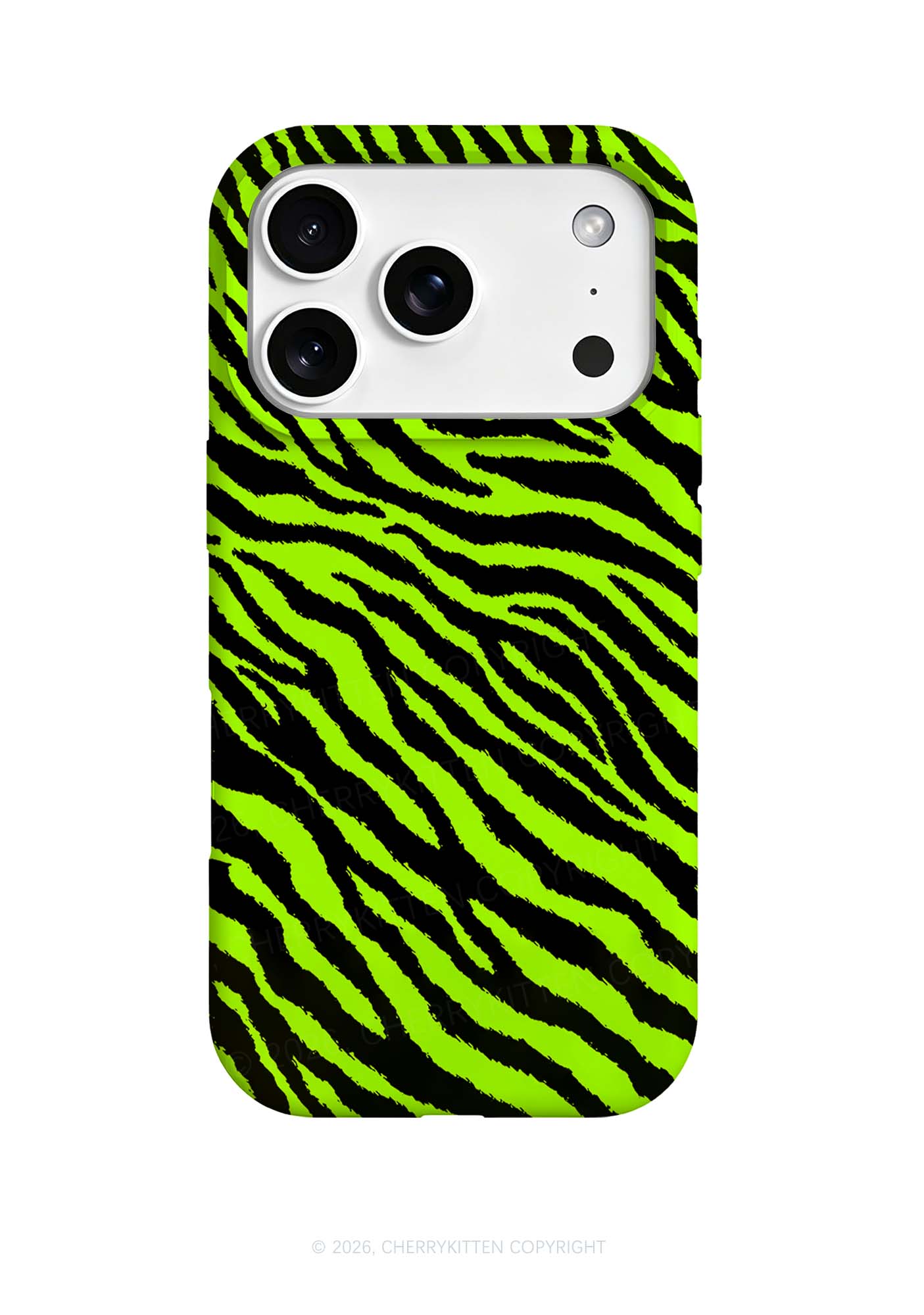 Green Zebra Y2K Phone Case Cherrykitten