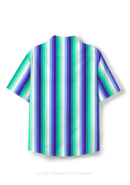 Gay Flag Pride Y2K Print Shirt Cherrykitten