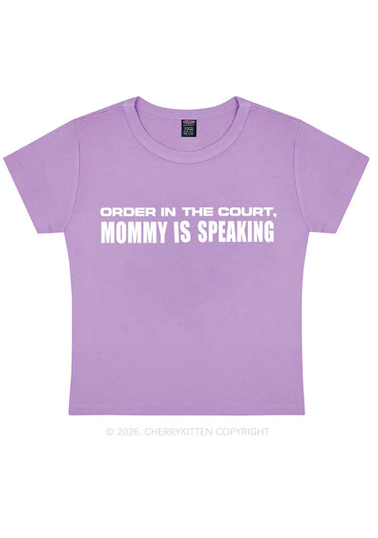 Mommy Is Speaking Y2K Baby Tee Cherrykitten