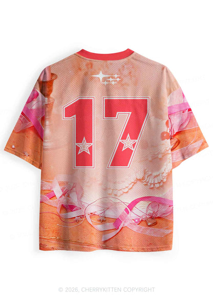 Orange Lesbian Princess Cake Pride Y2K Sport Jersey Shirts Cherrykitten