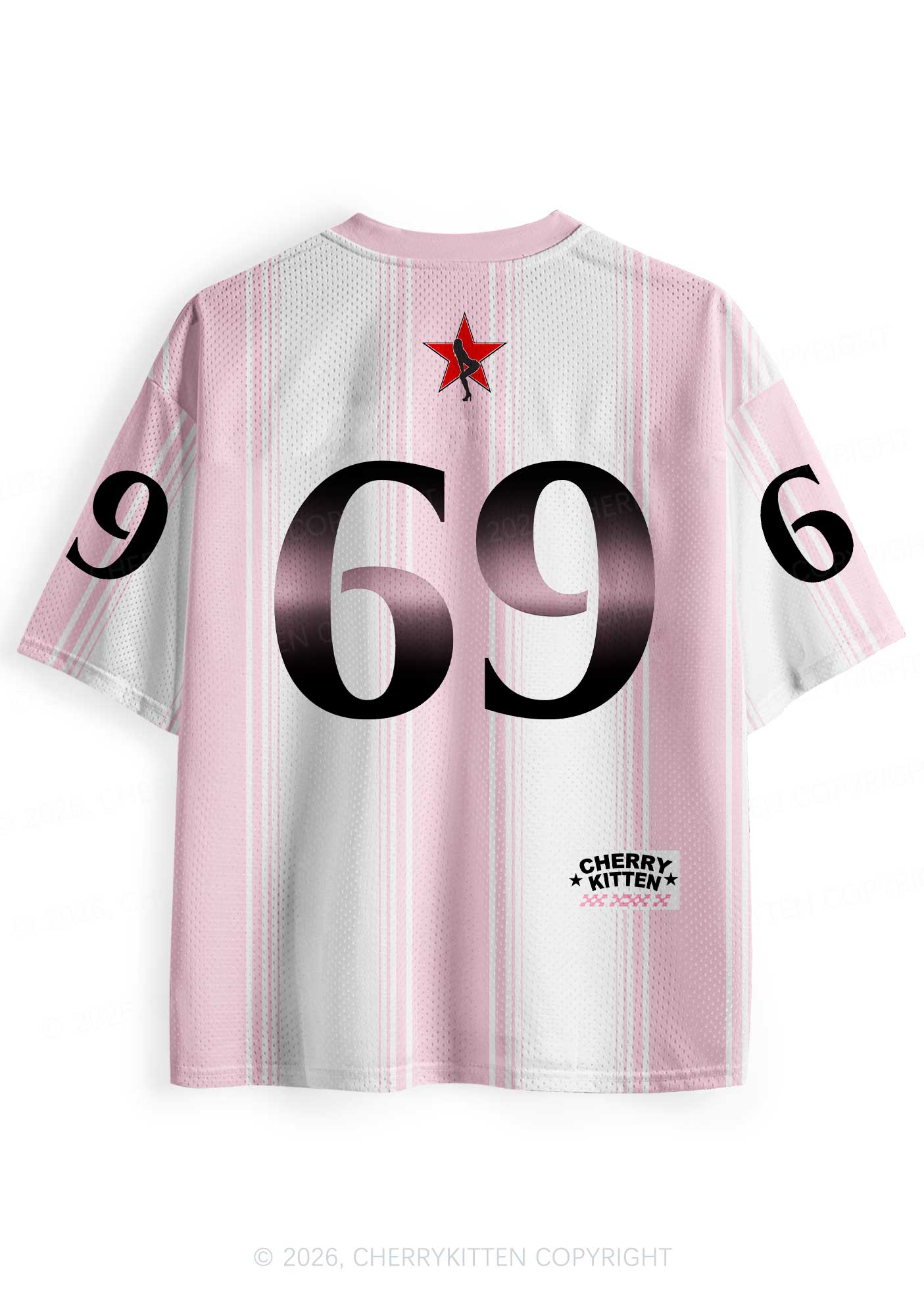 Pale Pink Lesbian Princess Pride Y2K Sport Jersey Shirts Cherrykitten