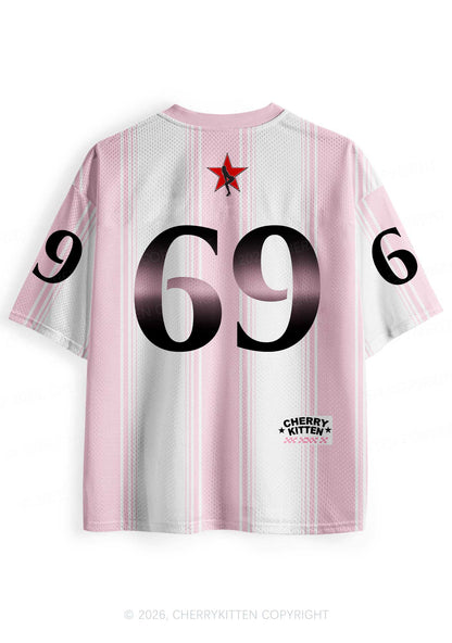 Pale Pink Lesbian Princess Pride Y2K Sport Jersey Shirts Cherrykitten