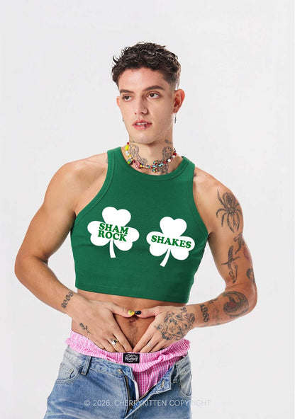Shamrock Shakes St Patricks Y2K Crop Tank Top Cherrykitten