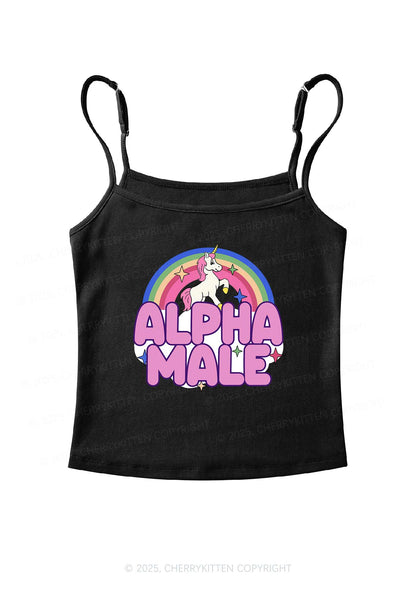 Rainbow Unicorn Alpha Y2K Spaghetti Strap Cami Cherrykitten