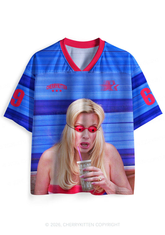 Red Eyeball Blonde Y2K Sport Jersey Shirts Cherrykitten