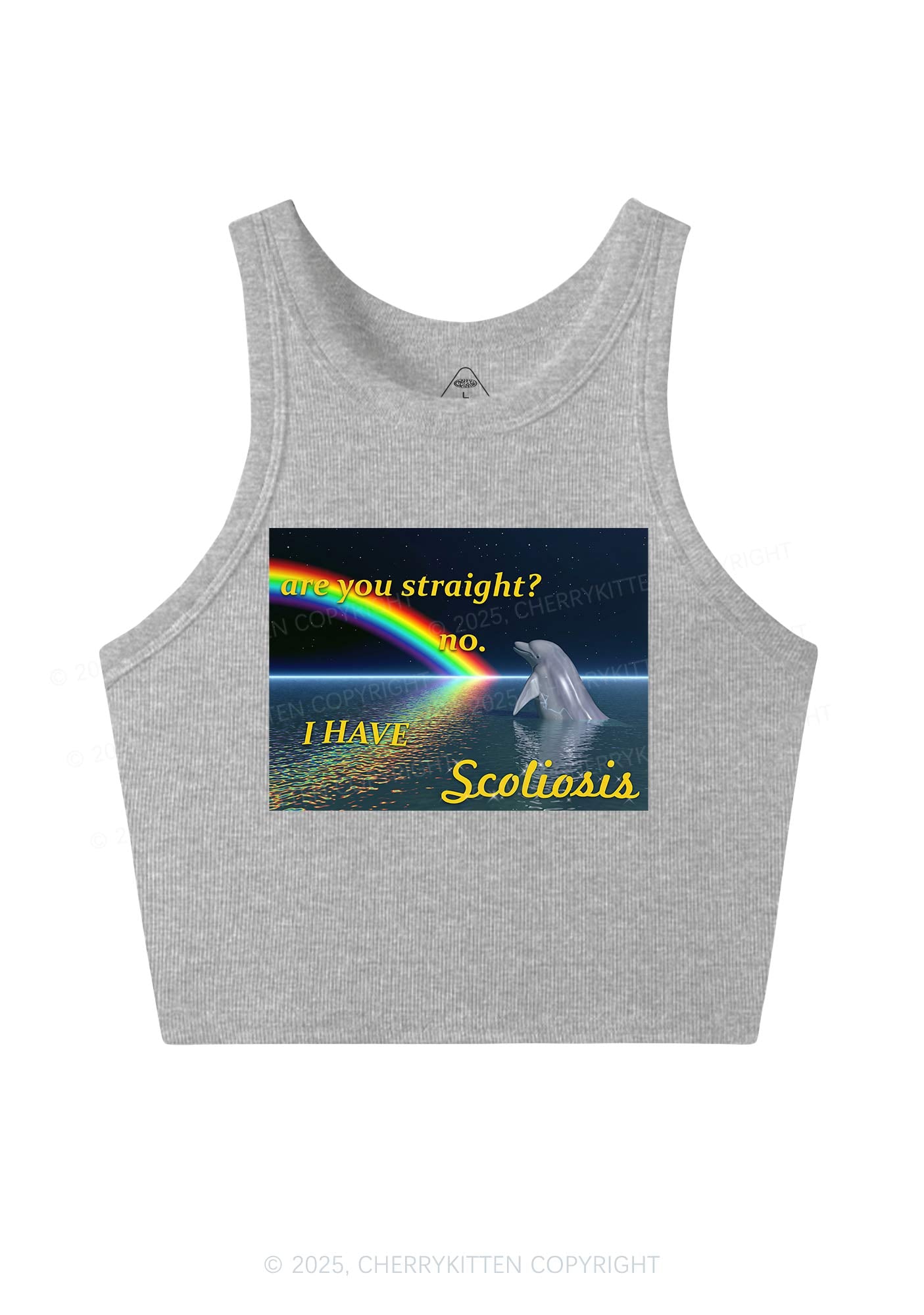 I Have Scoliosis Pride Y2K Crop Tank Top Cherrykitten