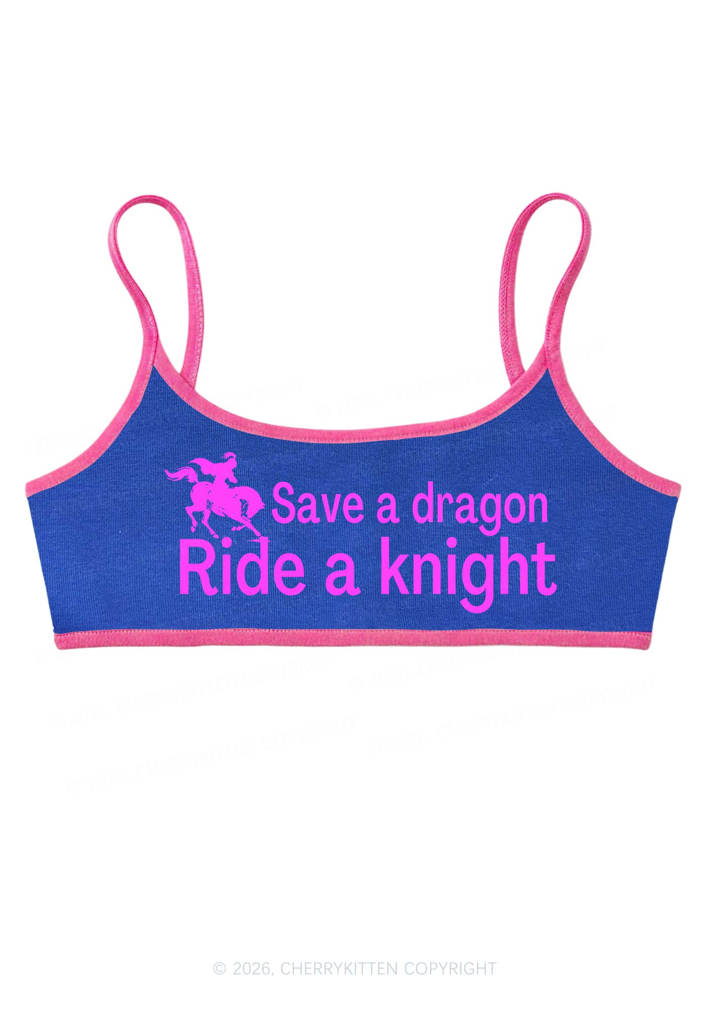 Save Dragon Ride Knight Y2K Super Crop Cami Cherrykitten