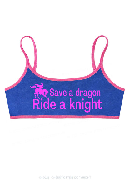 Save Dragon Ride Knight Y2K Super Crop Cami Cherrykitten
