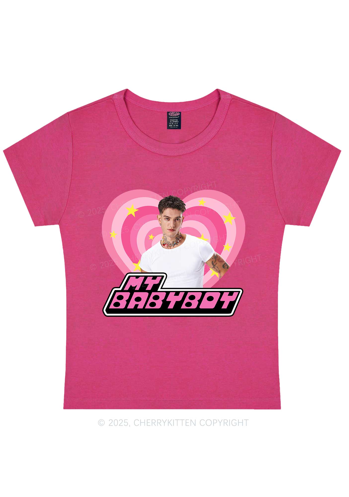 Custom Love My Babyboy Y2K Baby Tee Cherrykitten