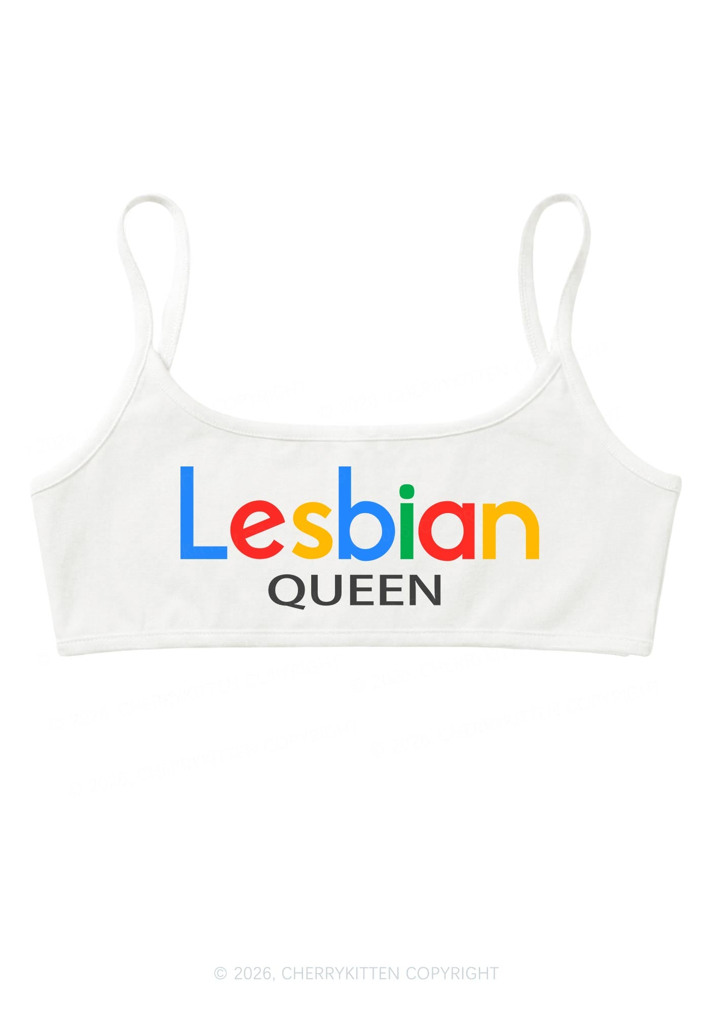 Lesbian Queen Pride Y2K Super Crop Cami Cherrykitten