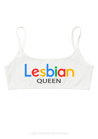 Lesbian Queen Pride Y2K Super Crop Cami Cherrykitten