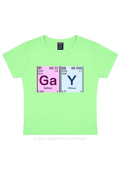 Gay Periodic Table Elements Pride Y2K Baby Tee Cherrykitten