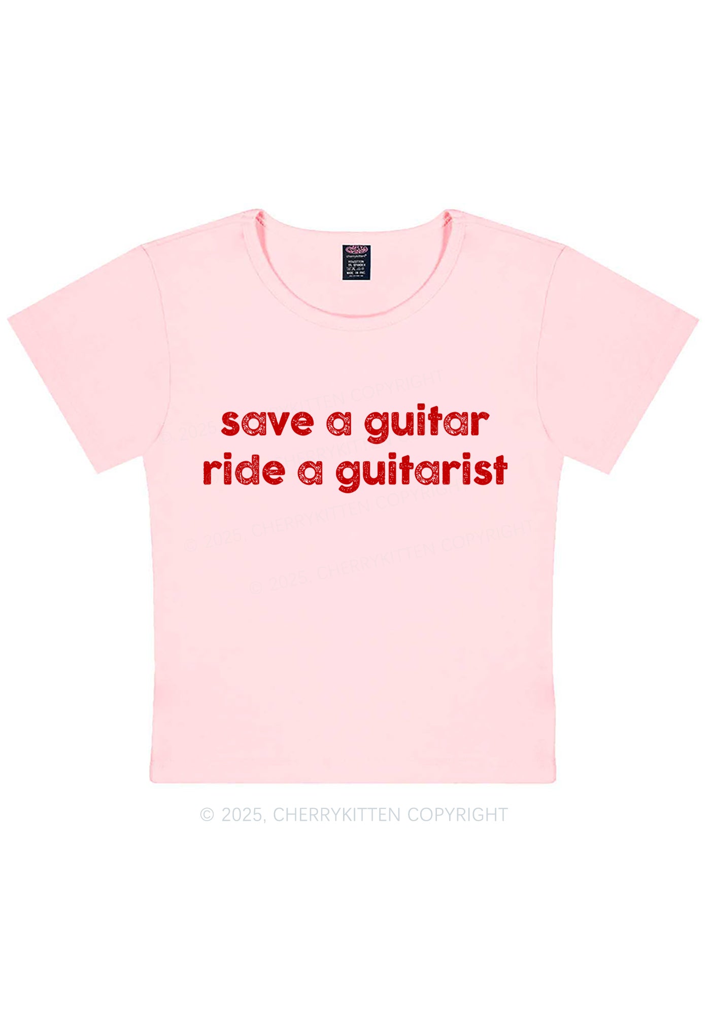 Ride A Guitarist Y2K Baby Tee Cherrykitten
