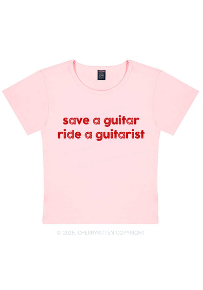 Ride A Guitarist Y2K Baby Tee Cherrykitten