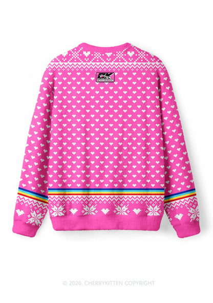 Gods Favorite Fag Pride Y2K Christmas Knit Sweatshirt Cherrykitten