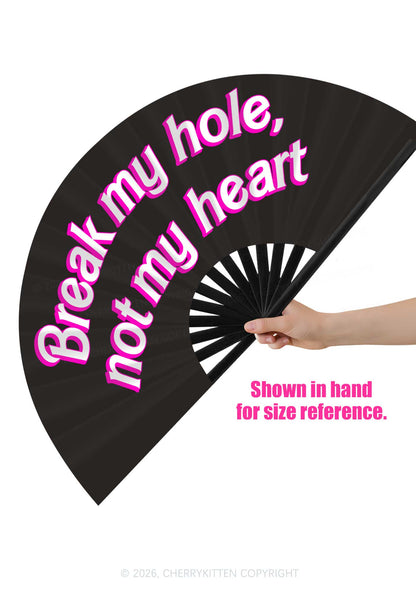 Break My Hole Y2K Rave Hand Fan Cherrykitten