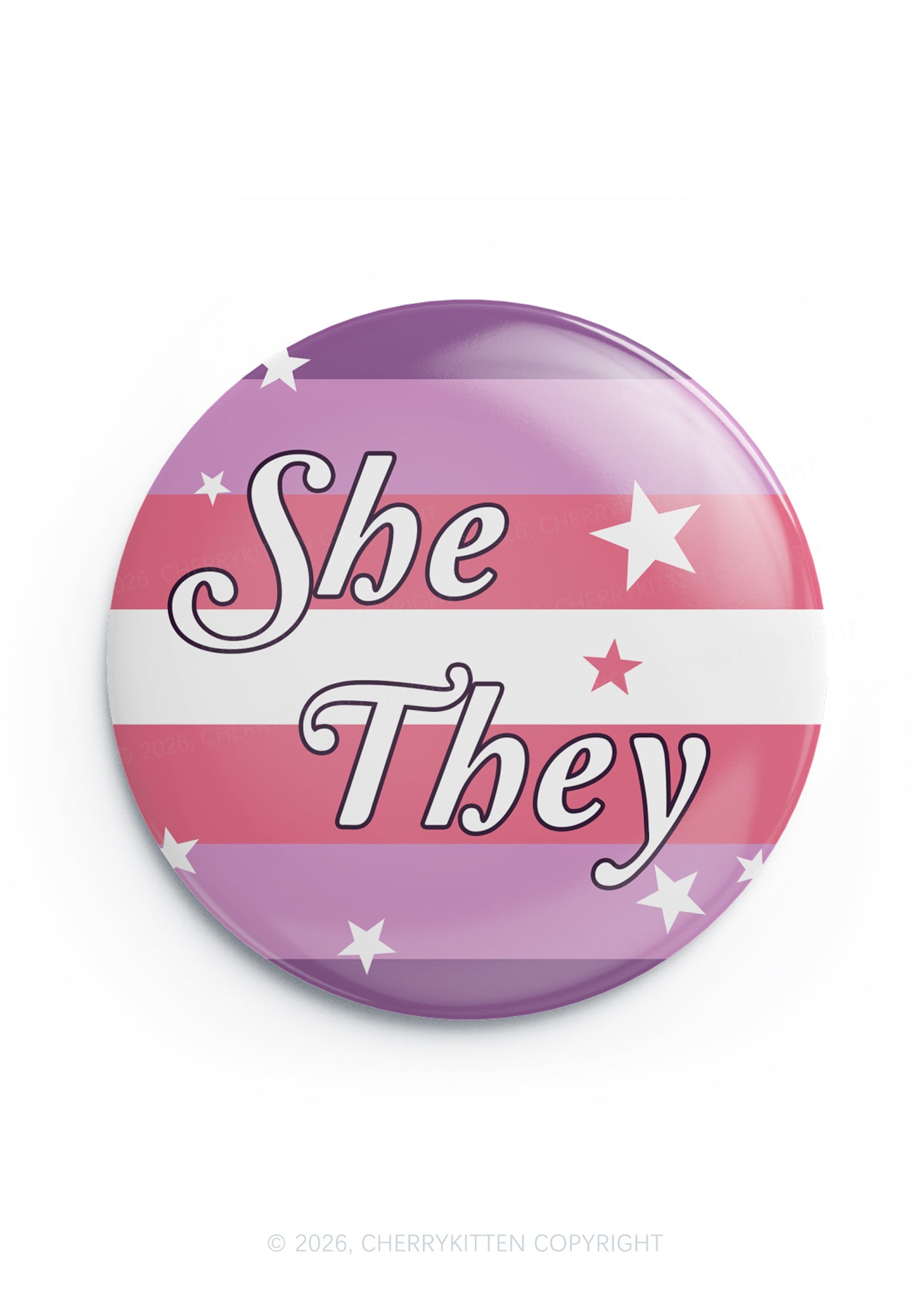She They Lesbians Flag Pride 1Pc Y2K Pin Badge Cherrykitten