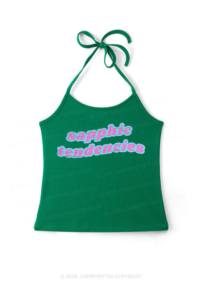 Sapphic Tendencies Pride Y2K Halter Neck Cami Cherrykitten