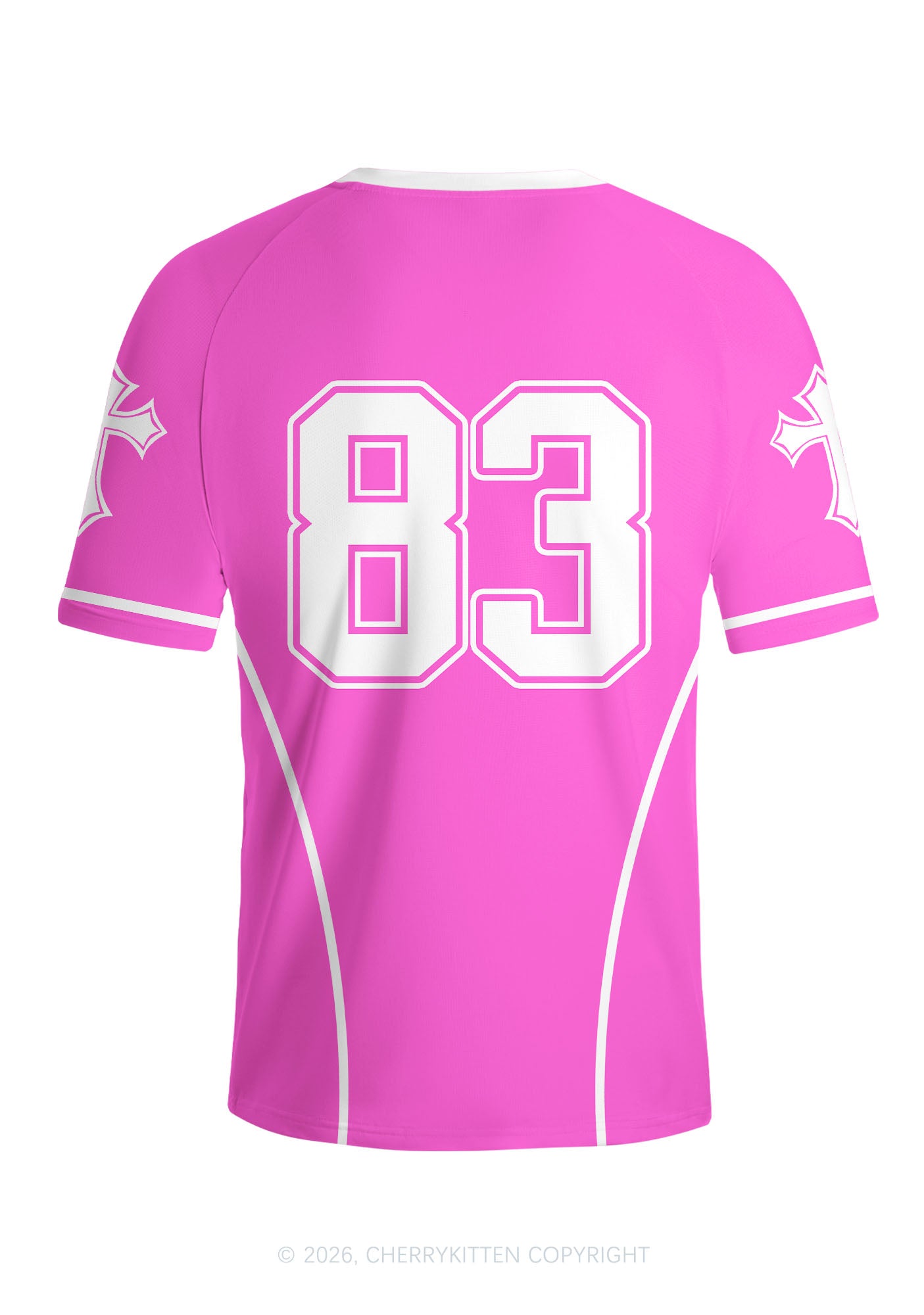 Pink Cxxt Y2K Football Jersey Shirts Cherrykitten