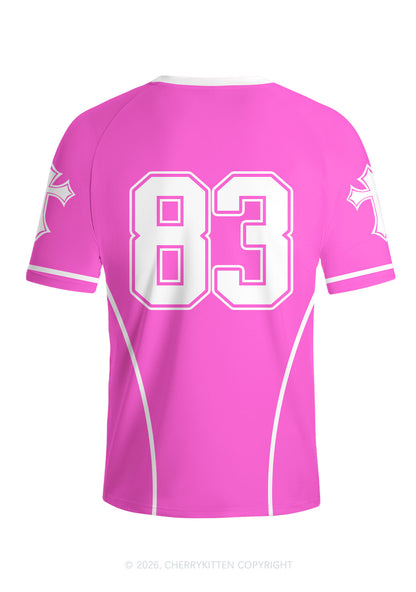 Pink Cxxt Y2K Football Jersey Shirts Cherrykitten