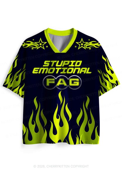 Stupid Emotional Fag Pride Y2K Sport Jersey Shirts Cherrykitten