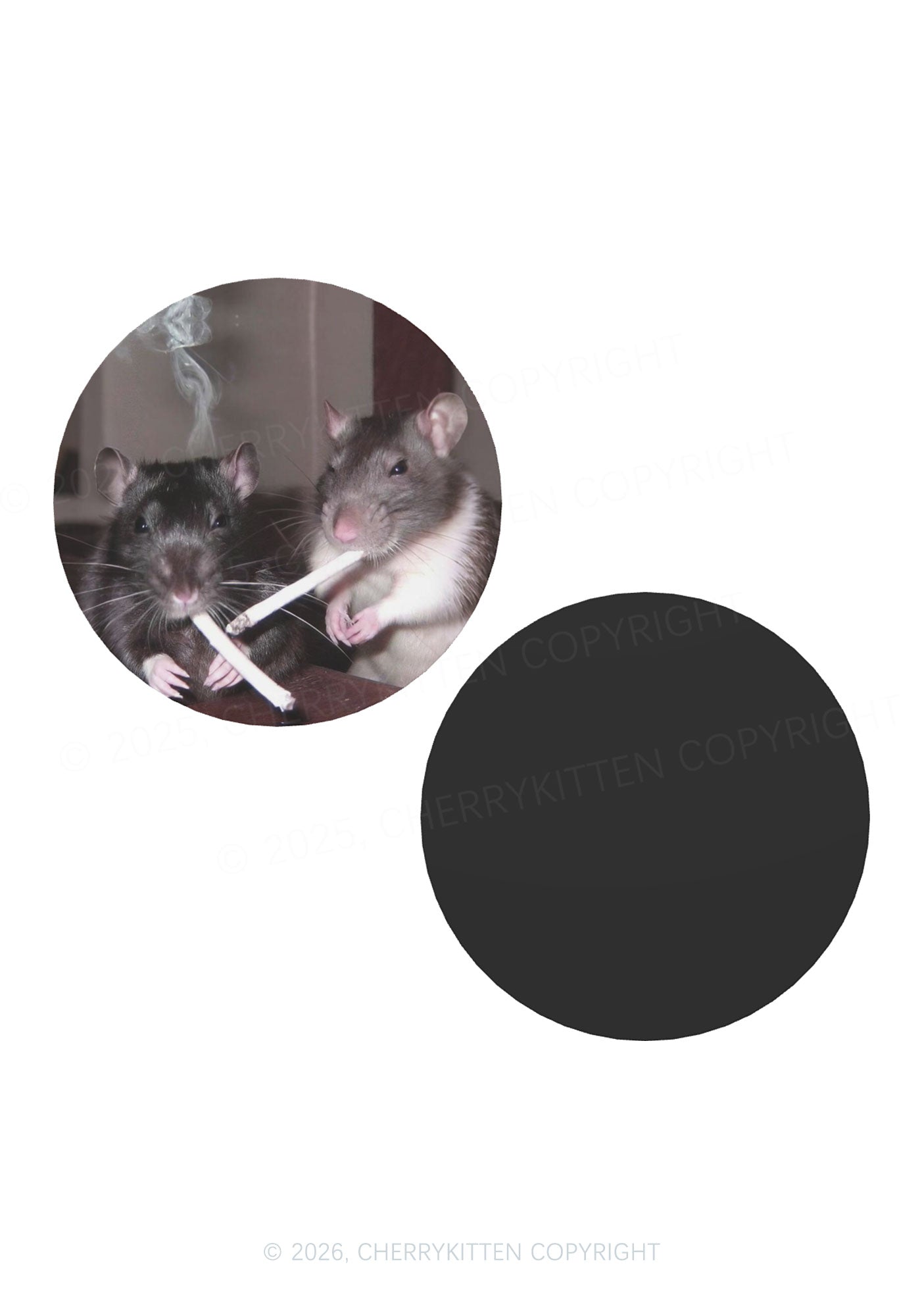 Smoking Rats Y2K Soft Magnetic Refrigerator Magnet Cherrykitten