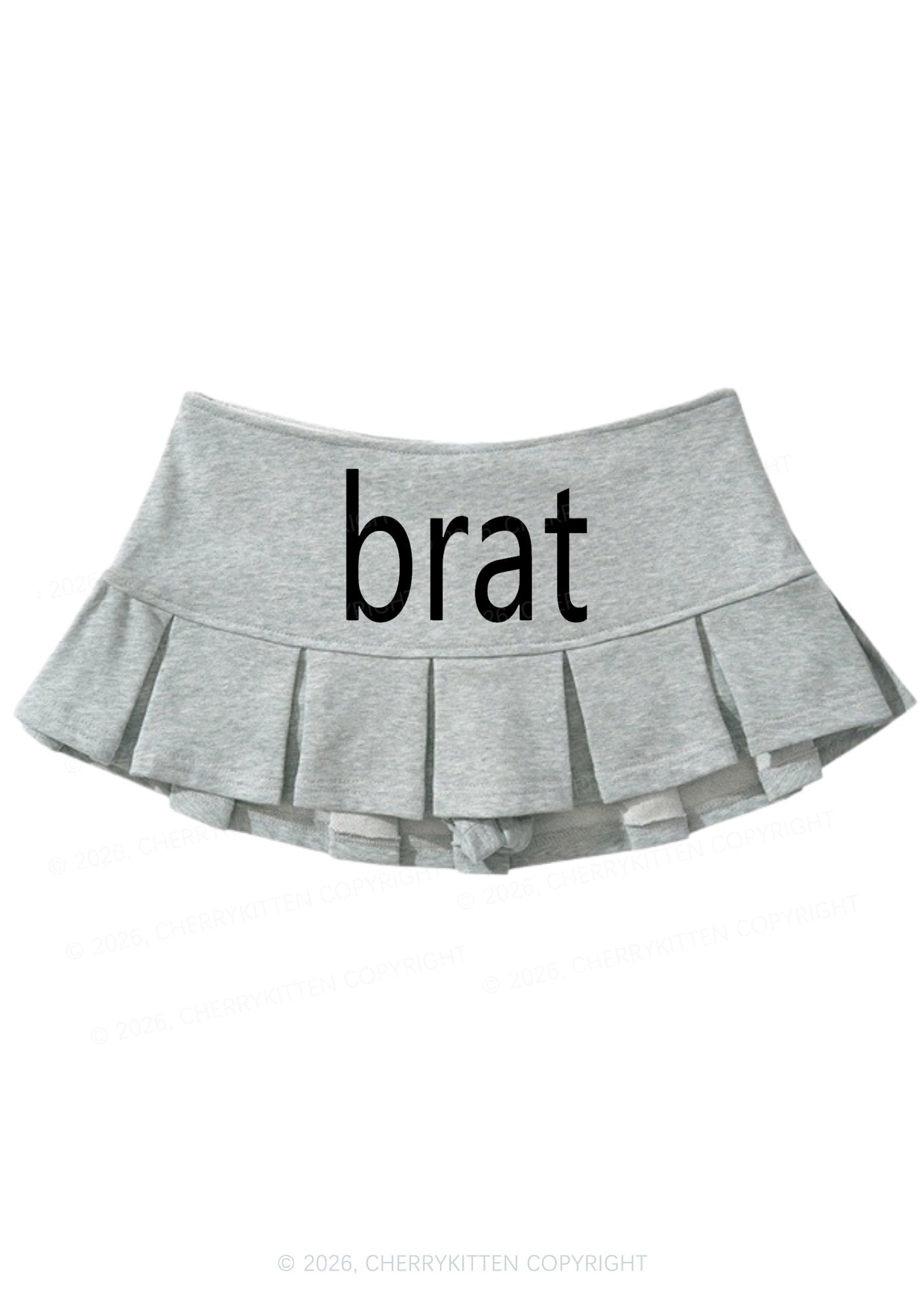 Green Brat Y2K Mini Pleated Skirts Cherrykitten