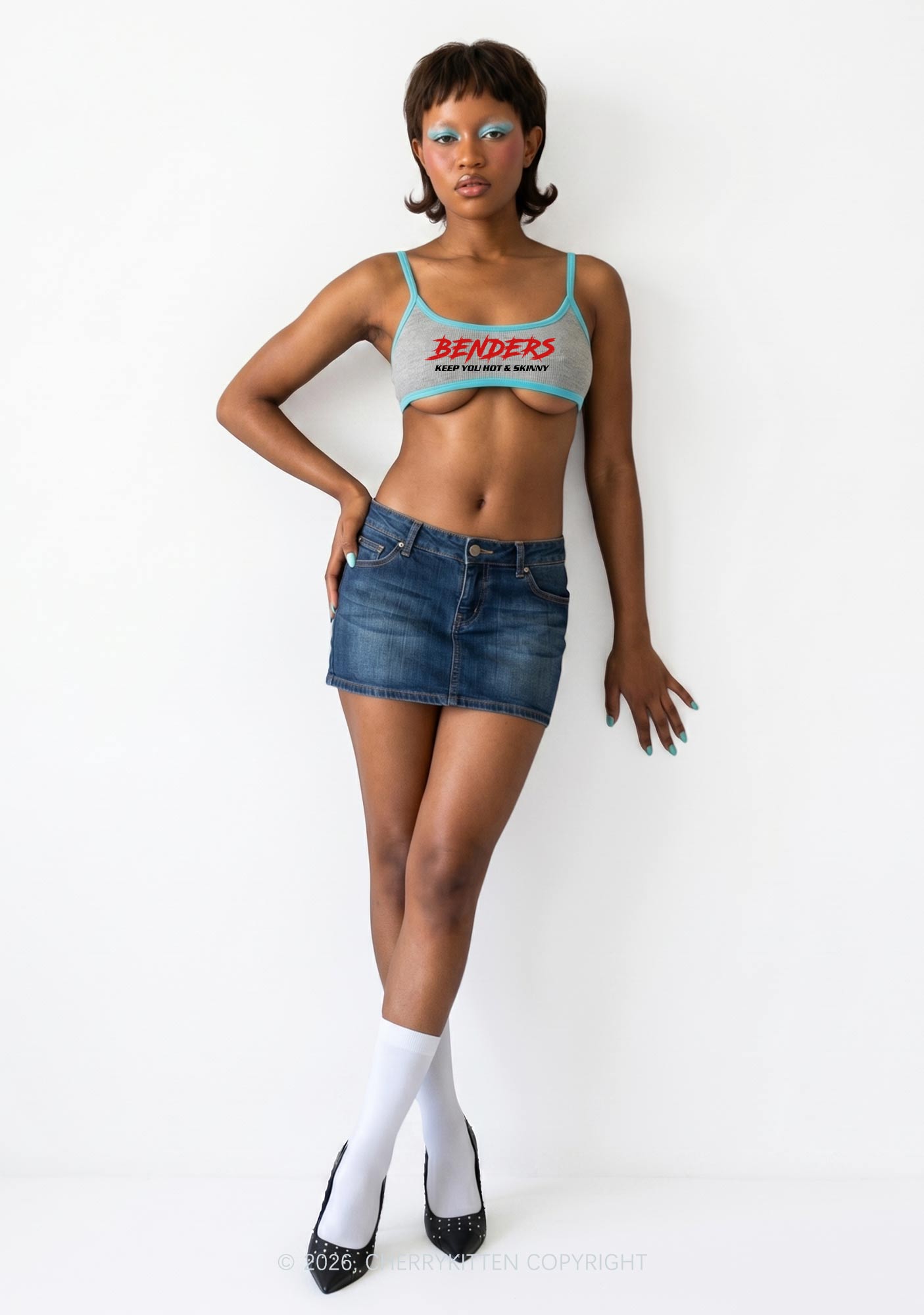 Benders Keep You Hot Y2K Super Crop Cami Cherrykitten