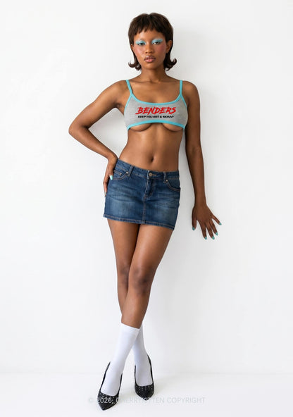 Benders Keep You Hot Y2K Super Crop Cami Cherrykitten
