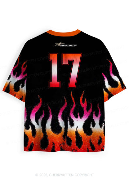 Girl Kisser Lesbian Flame Pride Y2K Sport Jersey Shirts Cherrykitten