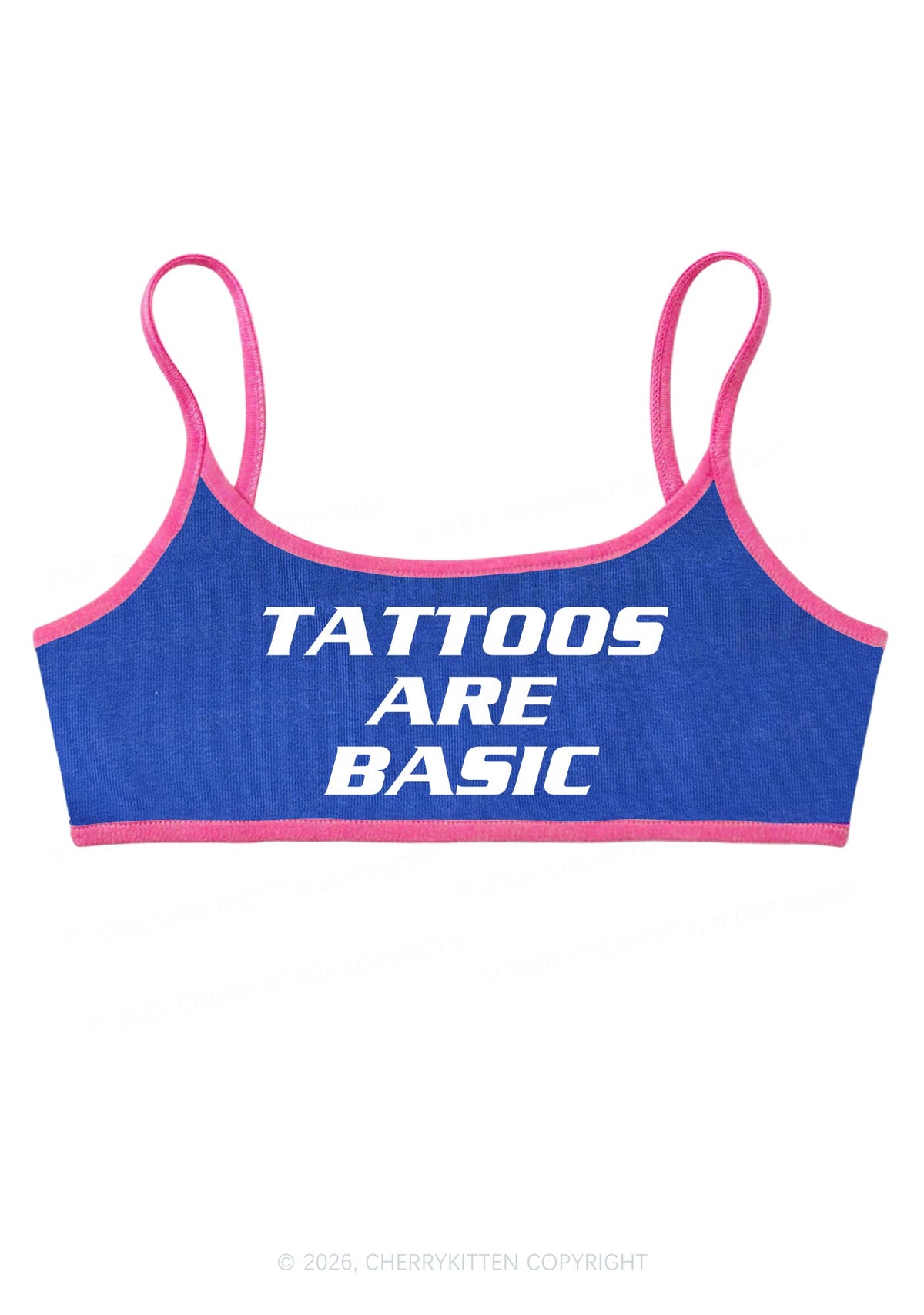 Tattoos Are Basic Y2K Super Crop Cami Cherrykitten