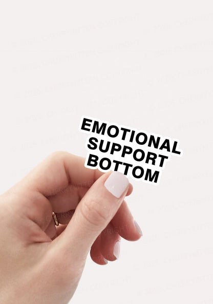 Emotional Support Bottom Pride 1pc Y2K Sticker Cherrykitten