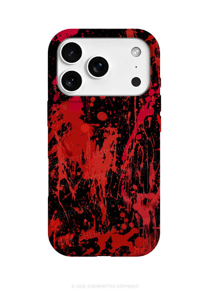 Halloween Red Blood On Black Y2K Phone Case Cherrykitten