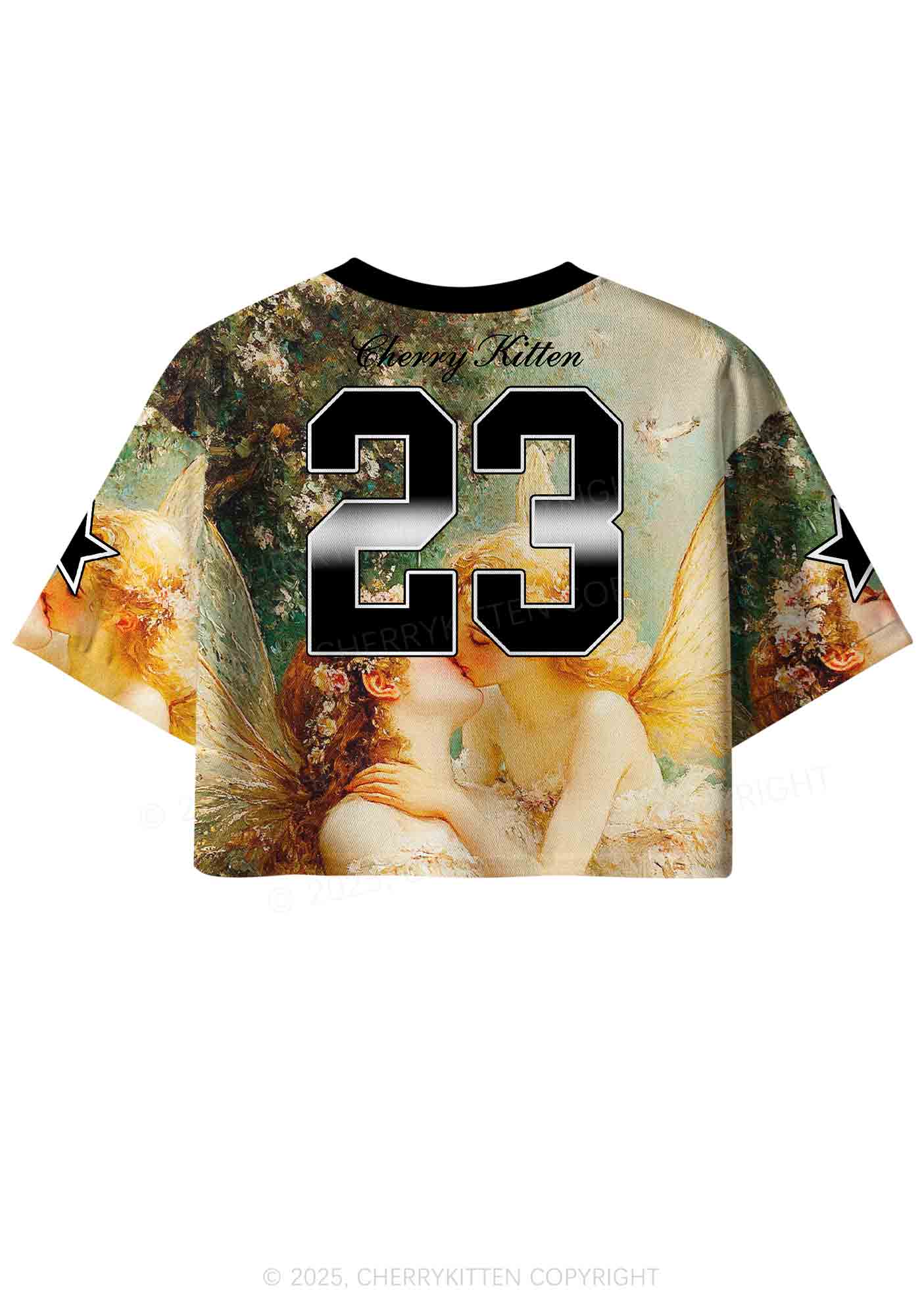Custom Kiss More Girls Lesbian Pride Y2K Crop Sport Jersey Shirts Cherrykitten
