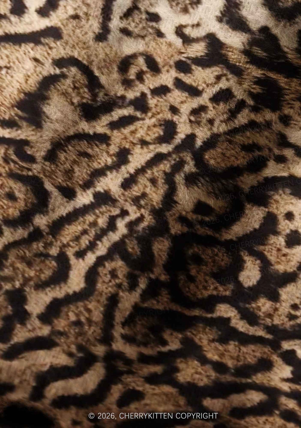 Brown Black Leopard Y2K Print Knit Beanie Cherrykitten