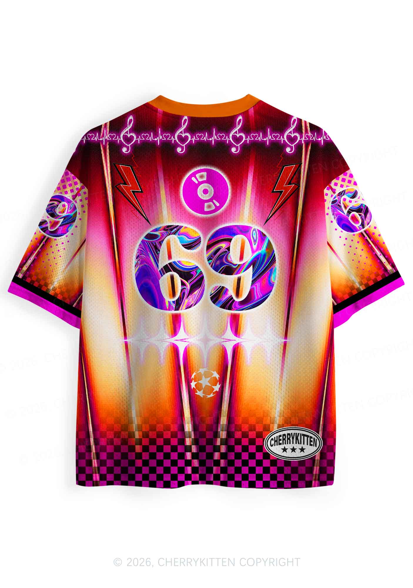 Fxxk Off Im Dancing Heartbeat Y2K Sport Jersey Shirts Cherrykitten