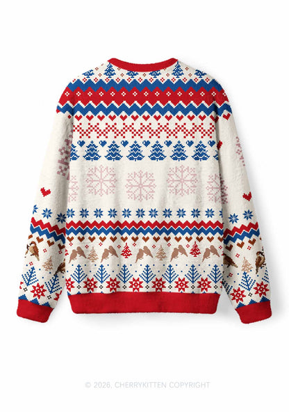 I May Be Handful Y2K Christmas Knit Sweatshirt Cherrykitten