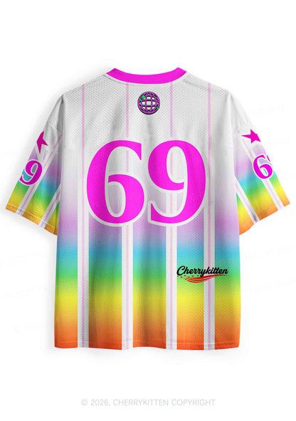 Be Gay Do Crime Rainbow Pride Y2K Sport Jersey Shirts Cherrykitten