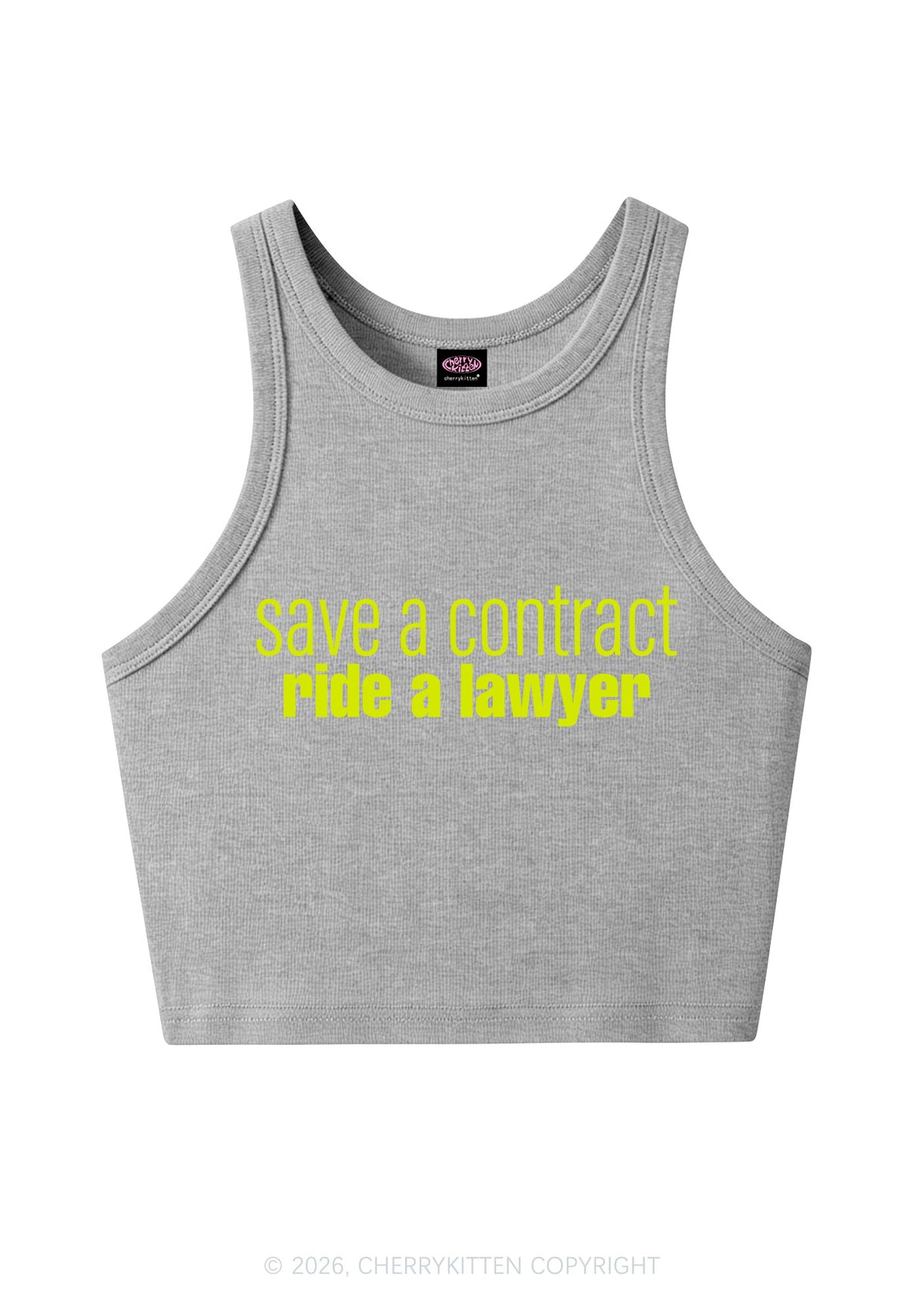 Save Contract Ride Lawyer Y2K Crop Tank Top Cherrykitten
