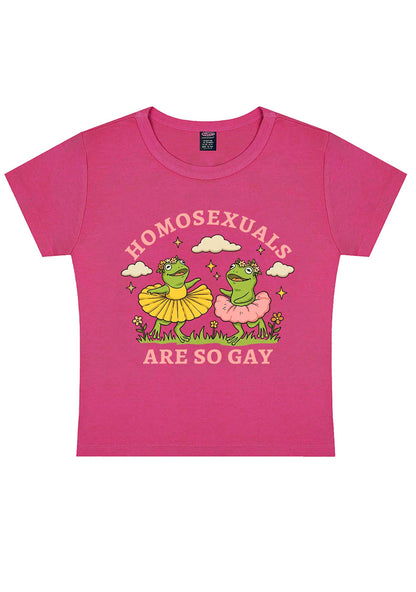 Homosexuals Are So Gay Pride Y2K Baby Tee Cherrykitten