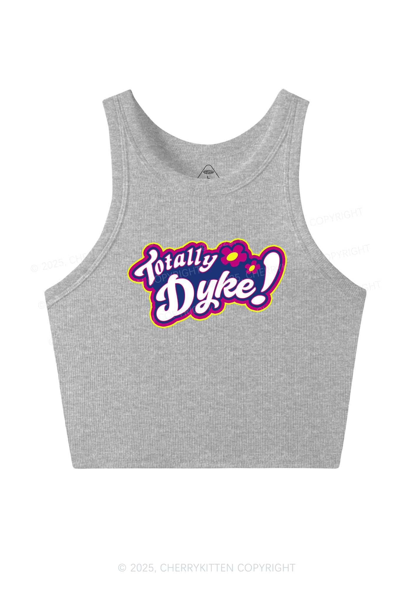 Totally Dyke Pride Y2K Crop Tank Top Cherrykitten