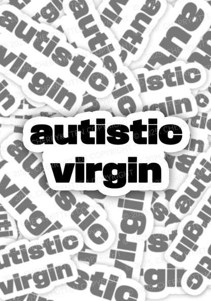 Autistic Virgin 1Pc Y2K Sticker Cherrykitten