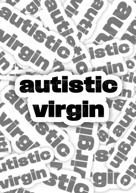 Autistic Virgin 1Pc Y2K Sticker Cherrykitten