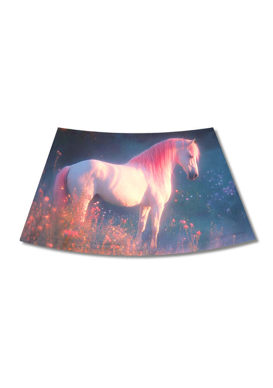 Pink-Haired Horse Pride Y2K Print Mini Skirt Cherrykitten